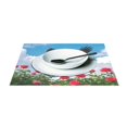 thumbnail image 3 of Ryvnso Placemats Set of 4 Owl Roses Flower Dining Mats Heat-Resistant Non-Slip Washable Table Mat, 3 of 8