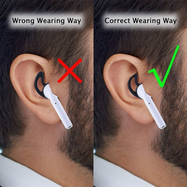 Pairs Silicone Ear Tips Compatible for AirPods 1&2,Silicone Soft