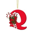 thumbnail image 2 of JeashCHAT 26 Initial Letter Christmas Ornaments, Christmas Tree Decoration Hanging Pendant, 4 inch Red Personalized Christmas Initial Ornaments, Christmas Decorations Customized Xmas Gifts for Kids, 2 of 2