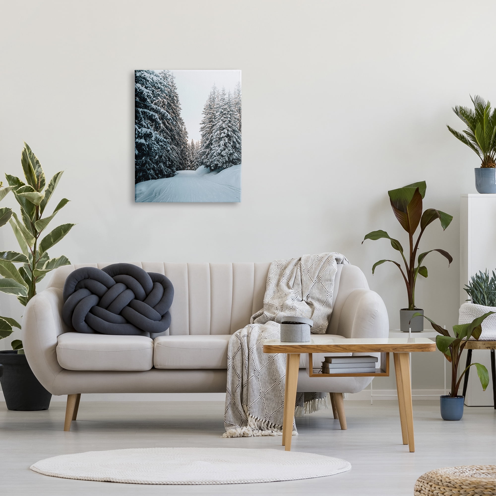 Stupell Industries Snowy Ski Slopes Landscape Photography Gallery Wrapped Canvas Art Print Wall Art, 24 x 30