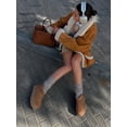 thumbnail image 4 of Otoño Invierno lana mujer espesar solapa sólido moda abrigo Casual de un solo pecho mujeres abrigos de manga larga 2024 señora nueva prendas de vestir exteriores, 4 of 5
