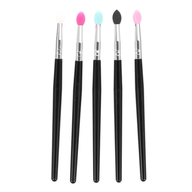 5 uds maquillaje de silicona pincel de labios mujeres sombra de ojos aplicador de lentejuelas