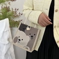 thumbnail image 4 of Trendy Cute Coin Purse Flax Bear For Students Korean Handbag Lunch Bags Underarm Bags Women Shoulder Bags A, 4 of 8