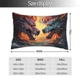 thumbnail image 2 of KLL Colorful Wave Dragon Head Pillow Covers Envelope Closure,Super Soft and Cozy Fuzzy Fleece Pillow Case Cover (No pillow core） 16"x24", 2 of 5