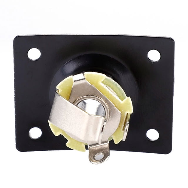 2 colores rectángulo salida jack placa encogen cubierta de metal para guitarra eléctrica acesorios chapados en plata y negro traje para guitarristas
