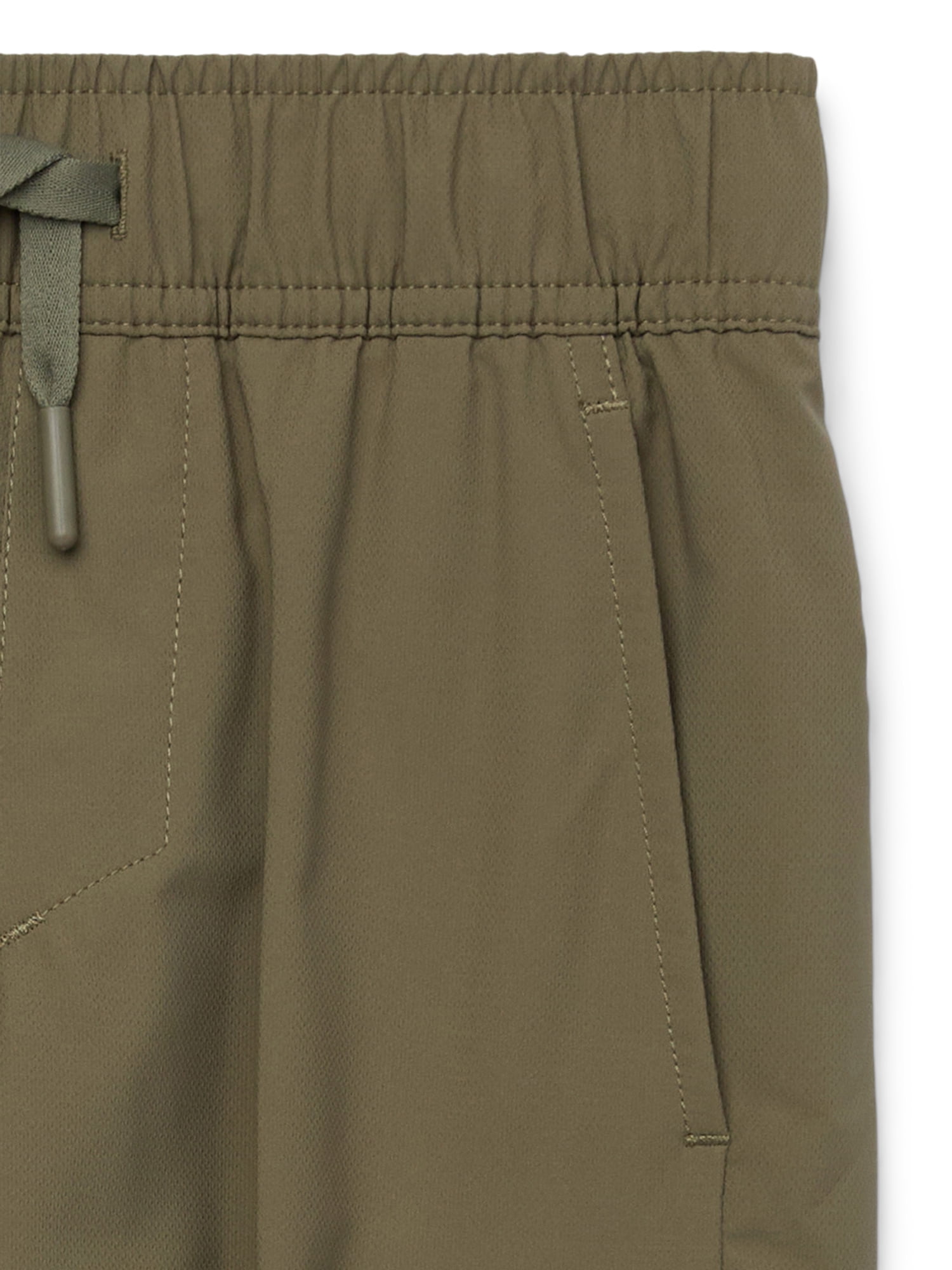 【WONDER WONDER】[Brushed] Kane Thick Cotton Cargo Pants Wonder Nation Boys Hybrid Cargo Joggers 2-Pack, Sizes 4-18