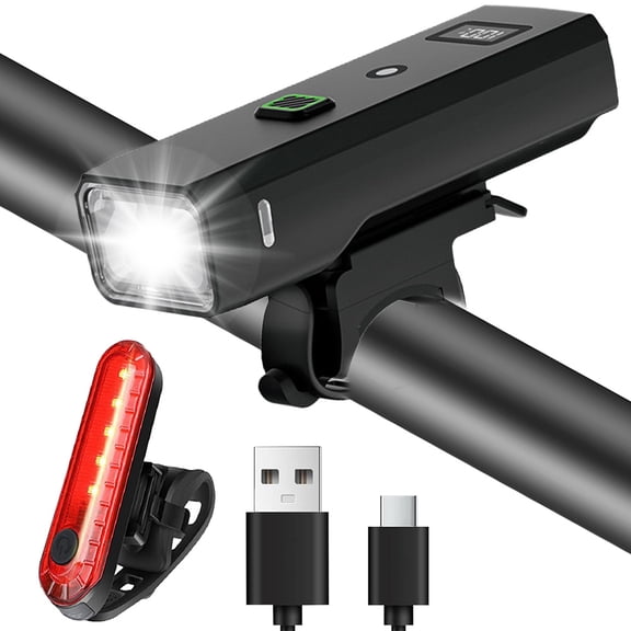 Super Bright Bike Lights Set for Night Riding, 3500LM Bike Light Headlight and Taillight Set, Front and Back Set, USB Rechargeable
