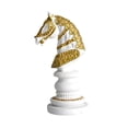 thumbnail image 4 of Figura de resina, estatua de ajedrez internacional, decoración de mesa para interiores, ajedrez Caballo, 4 of 9