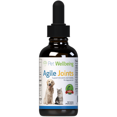Pet Wellbeing Natural Cat Joint Pain Supplement - Agile Joints 2oz (59 mL)