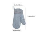 thumbnail image 3 of Silicone Baking Gloves, Heat Resistant Kitchen Insulation Gloves, Soft Comfortable Mitts for Oven, Microwave and Grill Use, Easy to Clean, High Temperature Resistance up to 260°F (1 Pair) Gray, 3 of 6