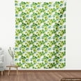 thumbnail image 4 of Ambesonne Nature Fabric by the Yard, Spring Blooming Leafy Art, 2 Yards, Lime Green and White, 4 of 5