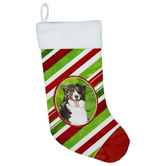Bernese Mountain Dog Christmas Candy Stripe Christmas Stocking