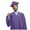 Z-654Purple, variant on Women And Men Graduation Gown Set College And High School Long Sleeve V Neck Zipper Solid Color Robe With Cap Tassel,Purple,54