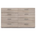 thumbnail image 5 of Pemberly Row Engineered Wood Brown Dresser + Chest + 2 Nightstands 4pc Set, 5 of 30