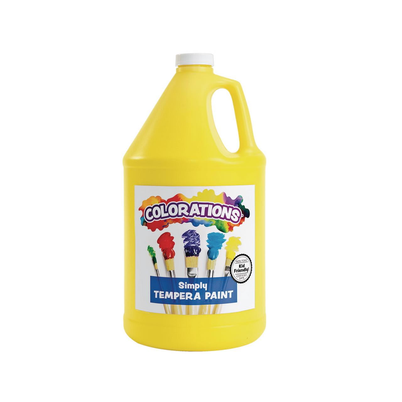 Colorations Tempera Paint, Gallon Size, Yellow, Non Toxic, Vibrant, Bold, Kids Paint, Craft, Hobby, Fun, Art Supplies (Item # GSTYE)