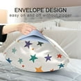 thumbnail image 4 of Yayeee Pillowcase Queen Size Set of 2 Satin Wrinkle Resistant Pillow Case, Beige Stars, 4 of 8