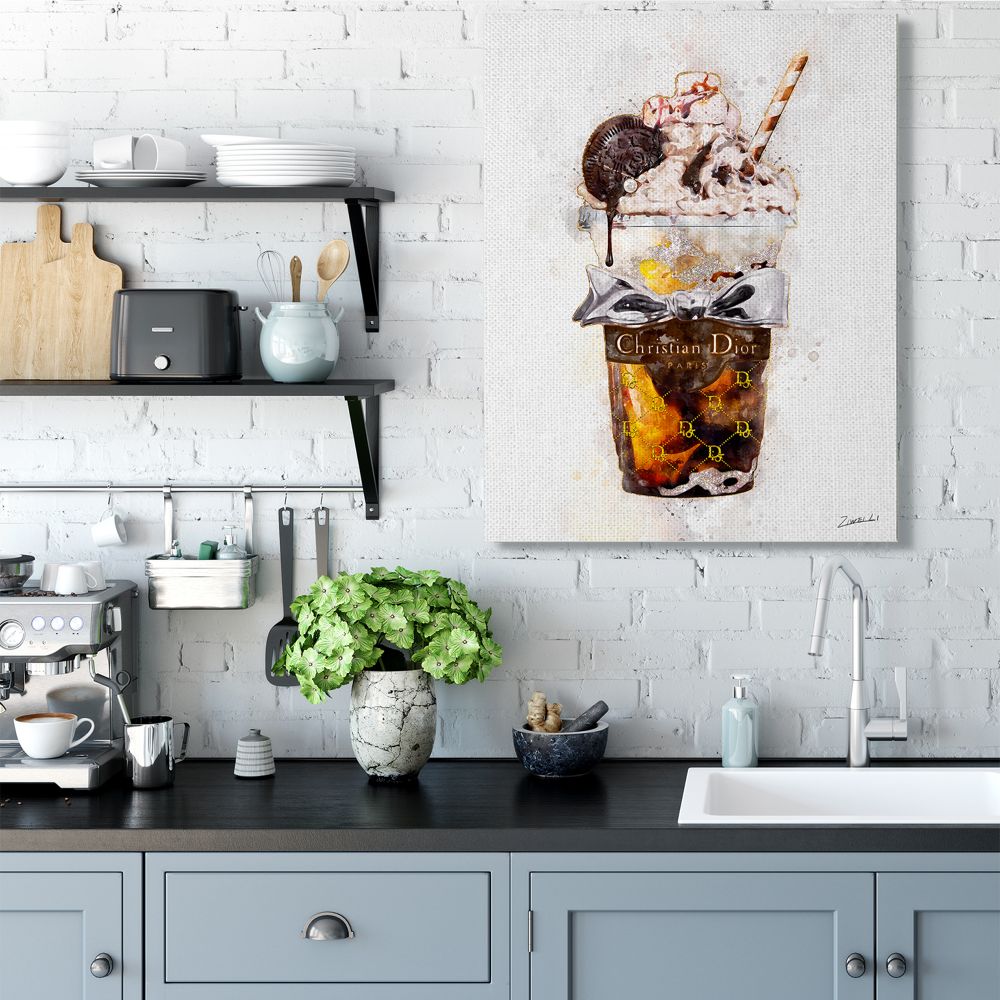 Stupell Industries Fashion Brand Dessert Cup Watercolor Painting Canvas Wall Art by Ziwei Li