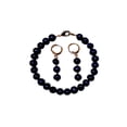 thumbnail image 2 of Set de Collar Pulsera Aretes con Perlas Cultivadas Negras GREG J.M. Chapa de Oro, 2 of 5
