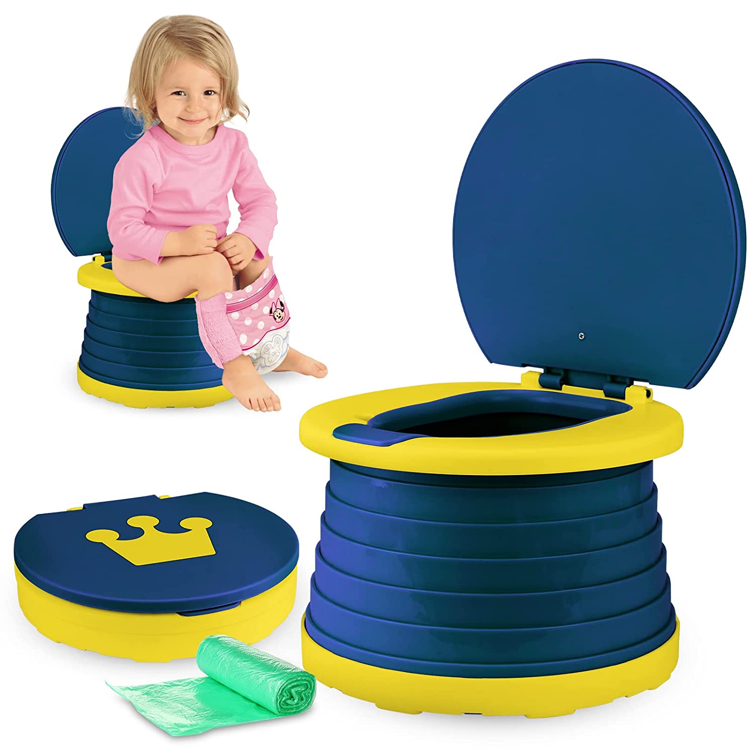 Portable Potty for Toddler Travel Children's Folding Toilet,Potty