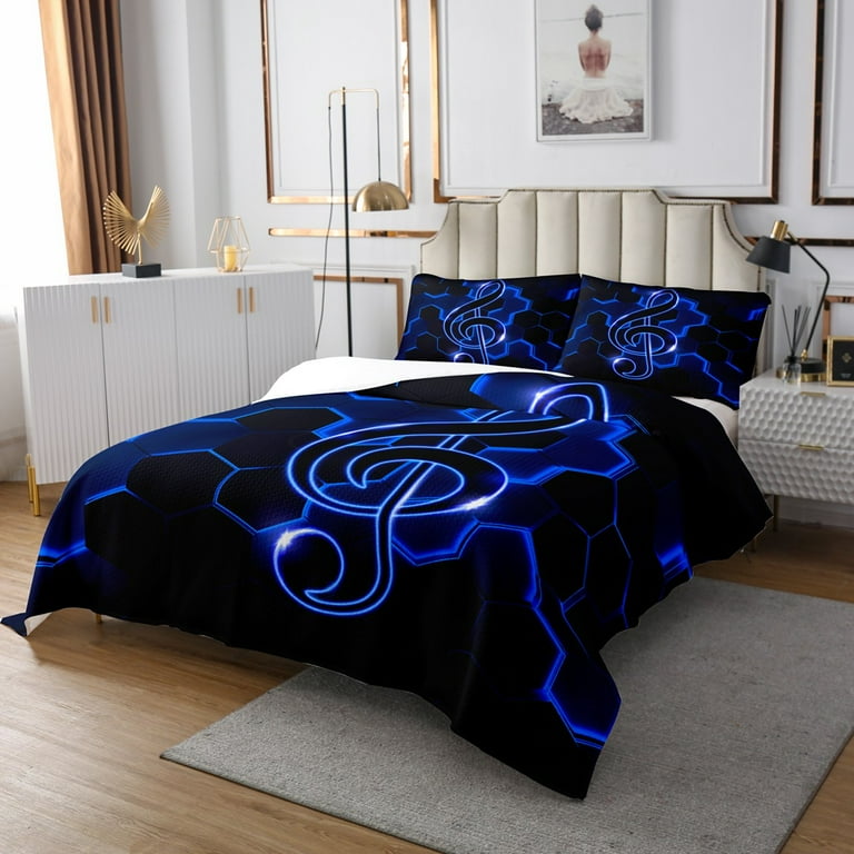 Blue coverlet queen top