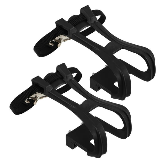 MLINS  2 Pcs Bicycle Pedal Accessories Cycling Pedals Straps Black