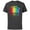 Charcoal, variant on Star Wars Logo with Pride Icons - Short Sleeve Cotton T-Shirt for Adults - Customized-Black