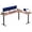 Dark Walnut/Black, variant on VIVO Black Electric 84" x 63" Corner Standing Desk, L-Shaped Workstation