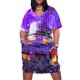 thumbnail image 1 of Vestido largo con estampado de bola de discoteca iridiscente para mujer, vestido playero con bolsillo., 1 of 6