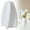 White, variant on Plastics Flower Vase, Green Textured Decorative Floral Vase, Elegant Bud Vase for Artificial Bouquet Arrangement, Flower Vase For Family Wedding Room Dining Table Home Decor, 4.4*6.7 in