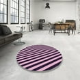 thumbnail image 4 of Ahgly Company Machine Washable Indoor Rectangle Transitional Pastel Purple Pink Area Rugs, 4' x 6', 4 of 7