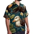 thumbnail image 2 of Platypus Men's Short Sleeve Spread Collar Hawaiian Shirts, Casual Printed Button Down Summer Beach Tops, Unisex Men's Shirts, 2 of 6