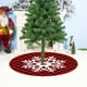 thumbnail image 4 of Falda para Árbol de Navidad de 90 Cm | Base de Poliéster Rojo con Estampado de Estrellas Doradas | Tapete Decorativo Duradero para Árbol de Navidad | Protege El Suelo de La Savia de Las Agujas de Pin, 4 of 6