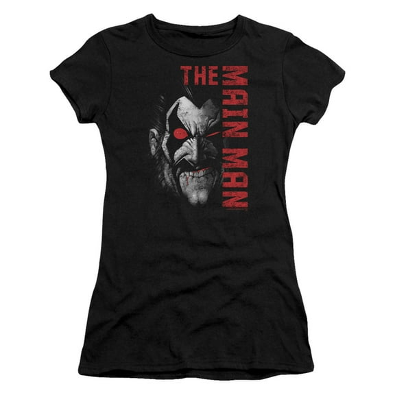 JLA Justice League Main Man S/S Junior Women's T-Shirt Sheer Black