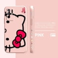 thumbnail image 3 of Funda para OPPO A52 A54 A55 A57 A59 A93 A83 A92S A93S 4G 5G A16 Color Simple funda de silicona líquida arte lineal Hello k-kitty Cat, 3 of 5