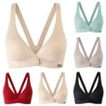 thumbnail image 2 of Fengactive Women's Front Closure Bras No Underwire Low Cut Padded Bralettes Soft Seamless Everyday Brassiere, 2 of 7