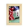 thumbnail image 1 of Fichas de juego de poquer Foto dispersos Escritorio de madera Arte Pintura 5x7 pulgadas marco de foto foto, 1 of 4
