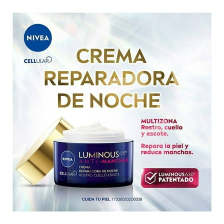 NIVEA Face Cellular Cream Night Use Luminous Antimanchas 50 mL