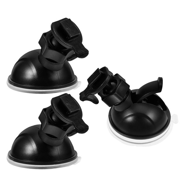 HOOWIFFY Lot de 3 Supports de Caméra de Tableau de Bord Noirs avec Mini Rotule pour Rotation à 360 Degrés et Rangement Sécurisé