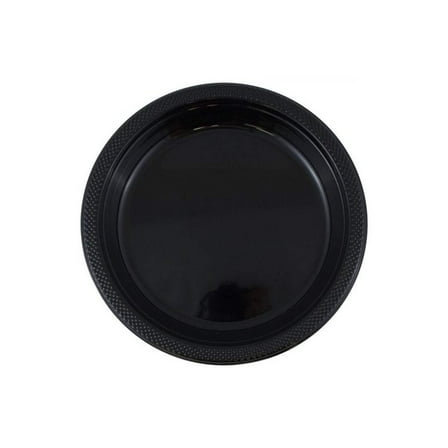 Disposable 7" Black Salad Plastic Plates:6CT