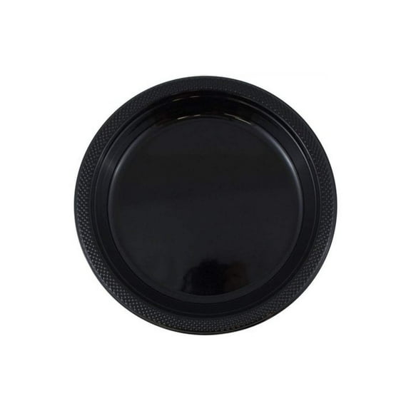 Disposable 7" Black Salad Plastic Plates:6CT