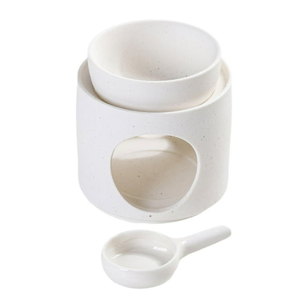 Quemador de aceite esencial, quemador de velas, candelabro decorativo, vela de té Blanco