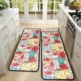 thumbnail image 4 of Kitchen Rugs Sets Of 2,Pioneer Flower Floral Print Pattern Anti Fatigue Kitchen Mat Rugs Non Slip Washable,Decorative Kitchen Floor Mats for Kitchen,Sink,Laundry,17"x47"+17"x47", 4 of 5