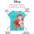 thumbnail image 2 of Disney Princess Girls T-Shirt - 4 Pack Soft Minnie Mouse, Princess Graphic Tees - Short Sleeve Shirts for Girls (2T-6), 2 of 7