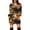 CC-Orange86, variant on Spider Web Print Hoodie Dress For Women Long Sleeve Pocket Halloween Outfit