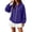 Dark Purple, variant on Stralyhd Full Zip Up Hoodies for Women 2026 Fall Winter Oversized Jacket with Pockets Drawstring Cozy Sweatshirt Hooded Outfits Drop Shoulder Sweatshirt Hot Pink 2XL