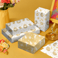 thumbnail image 6 of 12 Sheet Gold Christmas Wrapping Paper Golden Watercolour Christmas-themed Gift Wrap Paper Folded Flat Art Paper For Christmas Birthday Party Gift Packing DIY Craft, 19.7 X 27.6 Inch, 6 of 9
