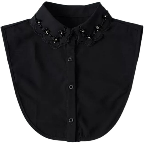 YooGuoGuo Elegant Pearl Detachable Fake Collar Half Shirt Blouse Dickey Collar Faux False Collar Elegant for Women Girls