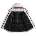 thumbnail image 5 of Auroural Boys Winter Coat Size 7/8 Children's Winter Solid Color Long Sleeves Hooded Zipper Quilted Coat Keep Warm Coat Kids 3-12 Year, 5 of 5