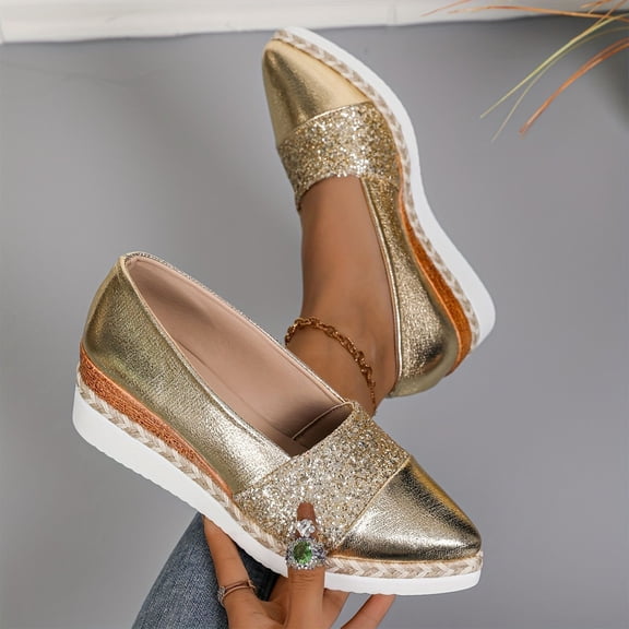 Yusimy Women's Fashionable Casual Loafers - Solid Color Lightweight Flat Sole Work Slip-On Minimalist Style for Daily Wear
