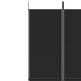 thumbnail image 5 of vidaXL 3-Panel Room Divider Black 150x220 cm Fabric, 5 of 5